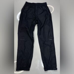 Marmot Track Pants Women Small Black Nylon Ankle Zipper